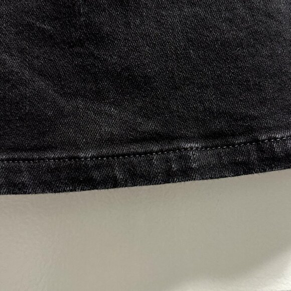 Madewell Utility Black Denim Zip Up Mini Skirt Size 23 - Picture 7 of 9